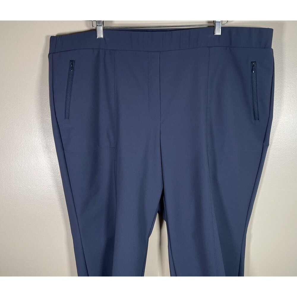 NWT Lane Bryant On The Go Pants PLUS 26 Ankle Mid-Rise Blue-Gray Pockets - Picture 4 of 14